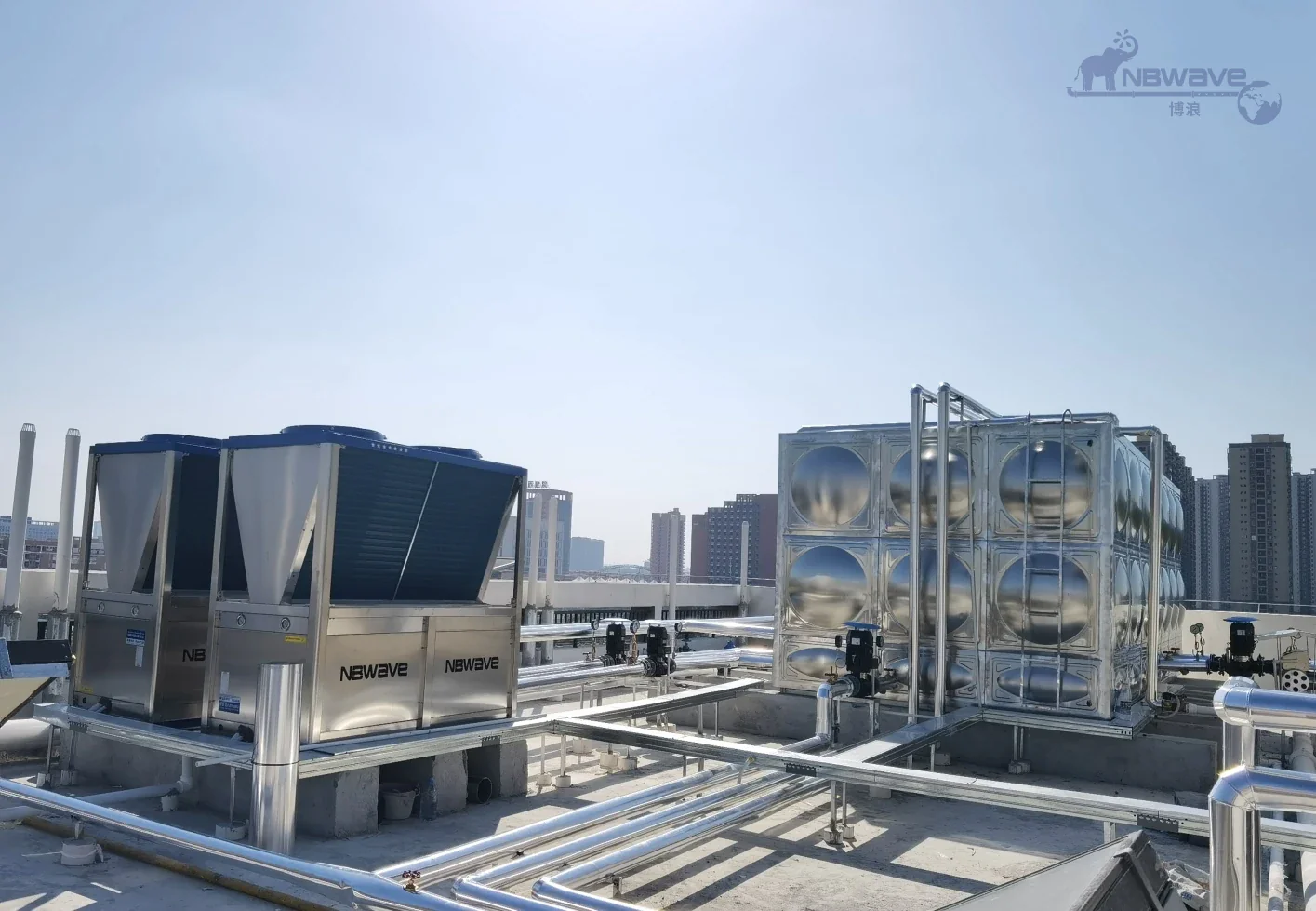 广西职业师范学院罗文校区屋面热水设备