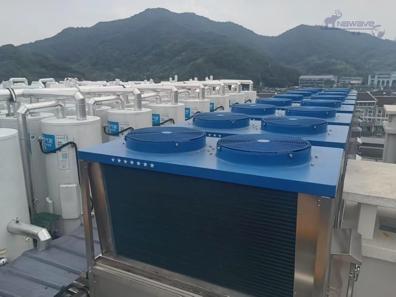 溪上桃源大酒店项目的空气能主机布置